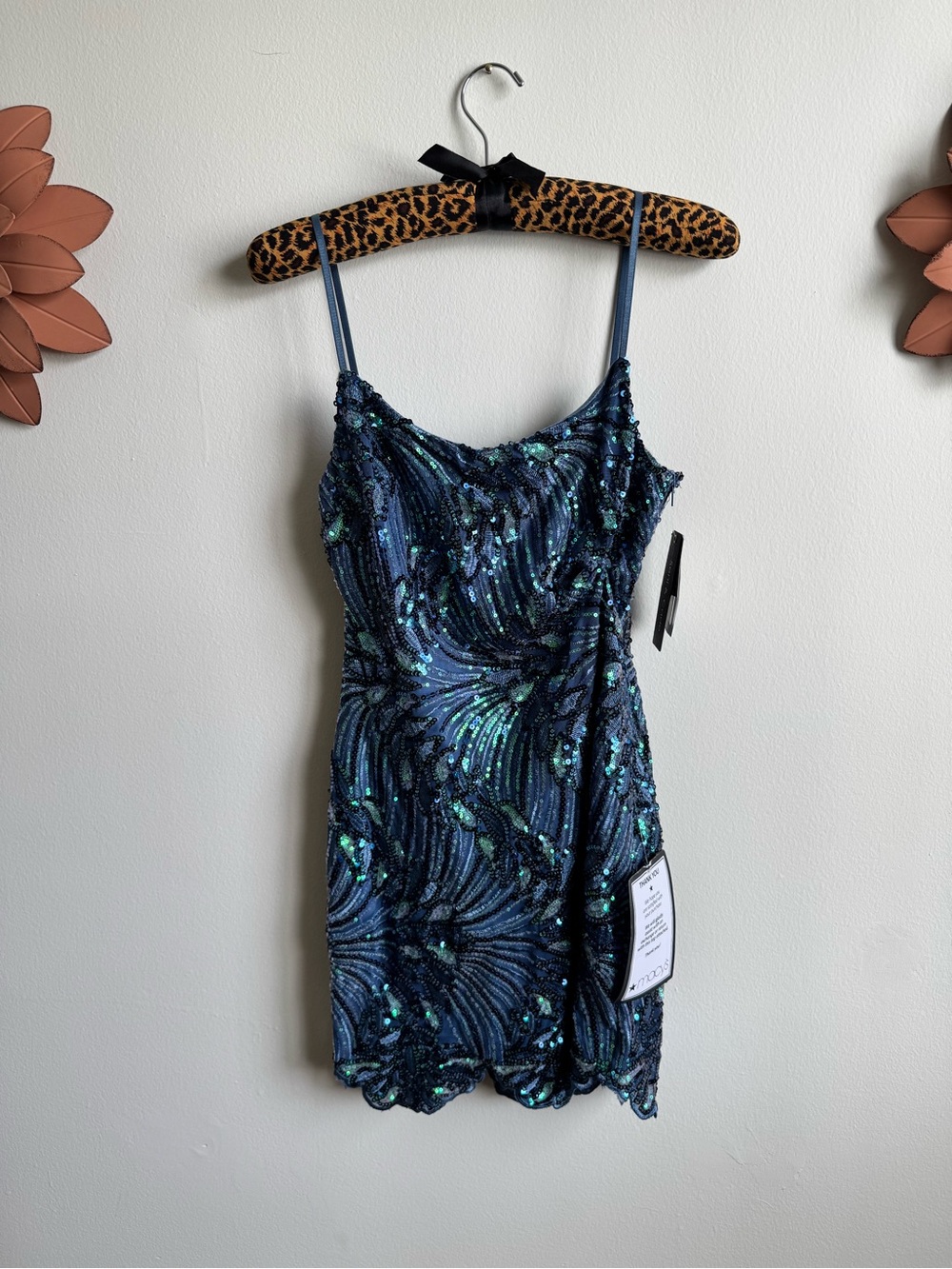Blue sequin mermaidcore dress NWT ♡